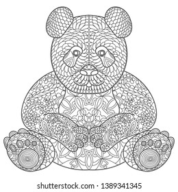 Hand Drawn Tribal Panda Animal Totem Stock Vector (Royalty Free ...