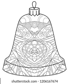 Zentangle stylized Christmas decorations. Hand Drawn lace vector illustration