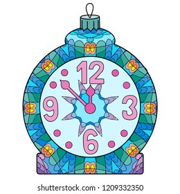 Zentangle stylized Christmas decorations. Hand Drawn lace vector illustration