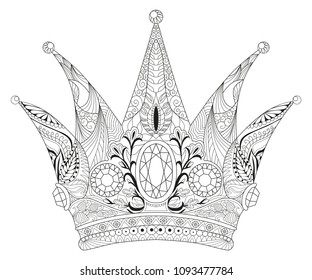 742 Adult Crown Coloring Pages Images, Stock Photos &amp; Vectors | Shutterstock
