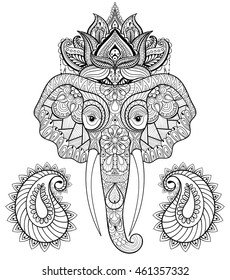 Lotus Hamsa Elephant Ganesha Other Symbols Stock Vector (Royalty Free ...