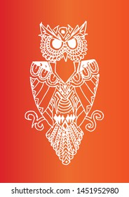 Zentangle stylized Owl. Vector illustration for print and tattoo.