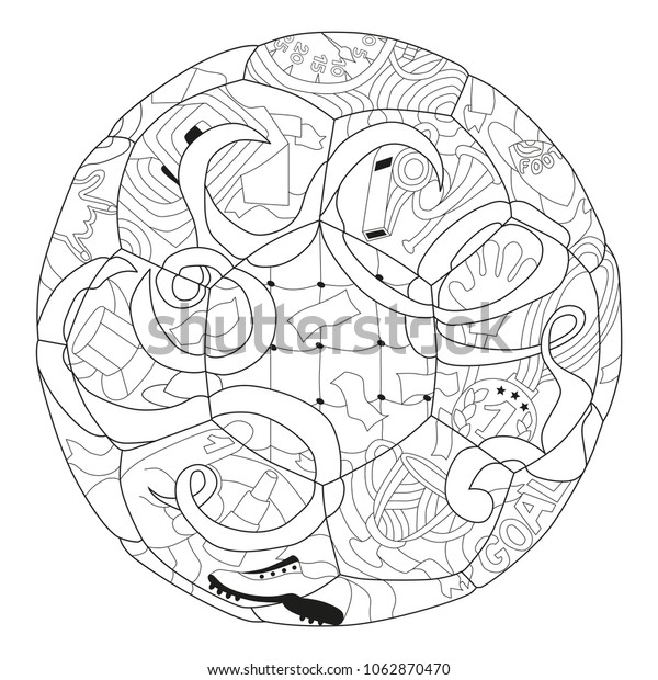 zentangle soccer ball