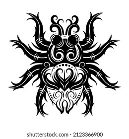 Zentangle stylized spider. Animals. Black and white hand drawn doodle. Ethnic patterned vector illustration. African, indian, totem tatoo design. Sketch for avatar, tattoo, poster, print or t-shirt.