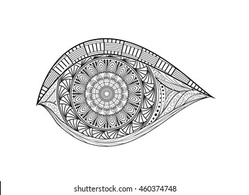 Zentangle stylized,abstract eye