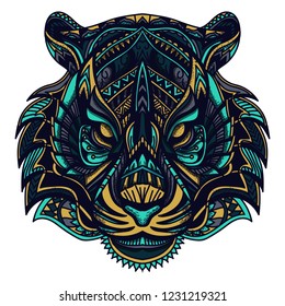 zentangle tiger vector illustration