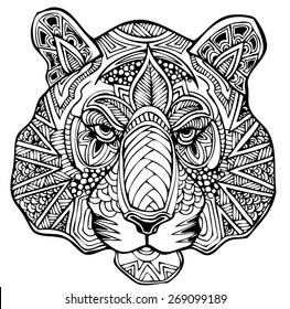 zentangle tiger vector illustration