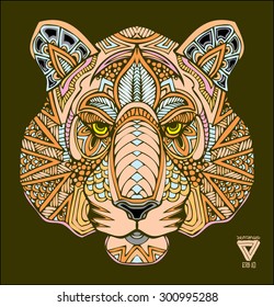 zentangle tiger vector illustration