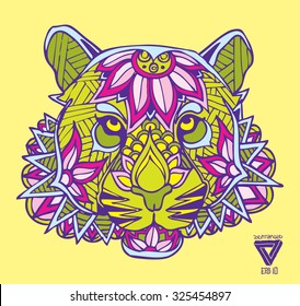 zentangle tiger vector illustration