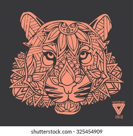 zentangle tiger vector illustration