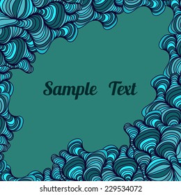 Zentangle vector doodle frame