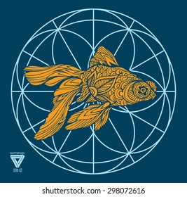 zentangle vector goldfish