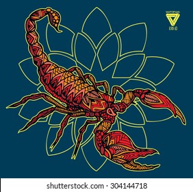 zentangle vector scorpion