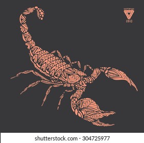 zentangle vector scorpion