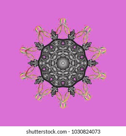Zentangle winter snowflake for Christmas, New Year. Freehand artistic ethnic illustration for adult coloring pages, art therapy, bohemian tattoo, t-shirt patterned print, posters, logo Vector design.