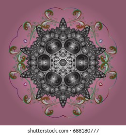 Zentangle winter snowflake for Christmas, New Year. Freehand artistic ethnic illustration for adult coloring pages, art therapy, bohemian tattoo, t-shirt patterned print, posters, logo Vector sketch.