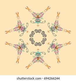 Zentangle winter snowflake for Christmas, New Year. Freehand artistic ethnic illustration Vector design.