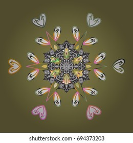 Zentangle winter snowflake for Christmas, New Year. Freehand artistic ethnic illustration for adult coloring pages, art therapy, bohemian tattoo, t-shirt patterned print, posters, logo Vector sketch.