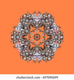 Zentangle winter snowflake for Christmas, New Year. Freehand artistic ethnic illustration for adult coloring pages, art therapy, bohemian tattoo, t-shirt patterned print, posters, logo Vector sketch.