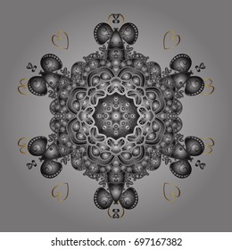 Zentangle winter snowflake for Christmas, New Year. Freehand artistic ethnic illustration for adult coloring pages, art therapy, bohemian tattoo, t-shirt patterned print, posters, logo Vector design.