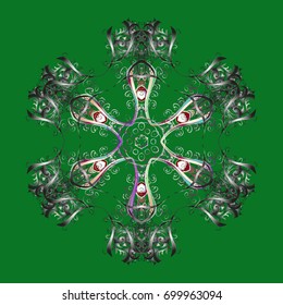 Zentangle winter snowflake for Christmas, New Year. Freehand artistic ethnic illustration 