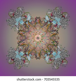 Zentangle winter snowflake for Christmas, New Year. Freehand artistic ethnic illustration for adult coloring pages, art therapy, bohemian tattoo, t-shirt patterned print, posters, logo Vector design.
