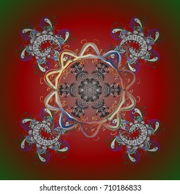 Zentangle winter snowflake for Christmas, New Year. Freehand artistic ethnic illustration for adult coloring pages, art therapy, bohemian tattoo, t-shirt patterned print, posters, logo Vector sketch.