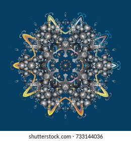 Zentangle winter snowflake for Christmas, New Year. Freehand artistic ethnic illustration for adult coloring pages, art therapy, bohemian tattoo, t-shirt patterned print, posters, logo Vector design.