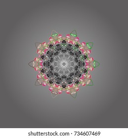 Zentangle winter snowflake for Christmas, New Year. Freehand artistic ethnic illustration for adult coloring pages, art therapy, bohemian tattoo, t-shirt patterned print, posters, logo Vector sketch.