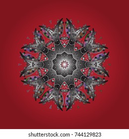 Zentangle winter snowflake for Christmas, New Year. Freehand artistic ethnic illustration for adult coloring pages, art therapy, bohemian tattoo, t-shirt patterned print, posters, logo Vector design.