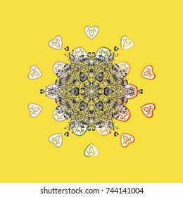 Zentangle winter snowflake for Christmas, New Year. Freehand artistic ethnic illustration for adult coloring pages, art therapy, bohemian tattoo, t-shirt patterned print, posters, logo Vector design.