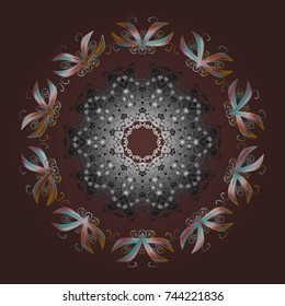 Zentangle winter snowflake for Christmas, New Year. Freehand artistic ethnic illustration for adult coloring pages, art therapy, bohemian tattoo, t-shirt patterned print, posters, logo Vector design.