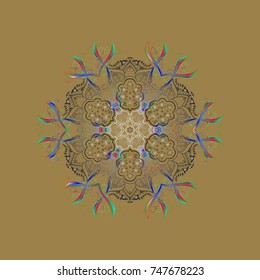 Zentangle winter snowflake for Christmas, New Year. Freehand artistic ethnic illustration for adult coloring pages, art therapy, bohemian tattoo, t-shirt patterned print, posters, logo Vector design.