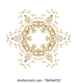Zentangle winter snowflake for Christmas, New Year. Freehand artistic ethnic illustration for adult coloring pages, art therapy, bohemian tattoo, t-shirt patterned print, posters, logo Vector design.