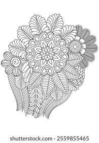 zentanzel flowers Coloring Book pages For Adults