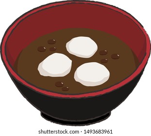 Zenzai / A sweet soup made of red beans