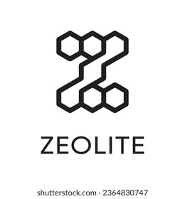 zeolite technology logo design vector