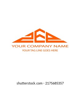 ZEP-Brief-Logo kreatives Design mit Vektorgrafik