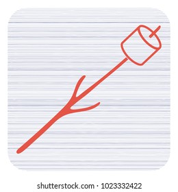 Zephyr on skewer icon. Vector illustration

