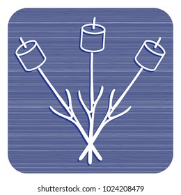 Zephyr on skewer icon. Vector illustration

