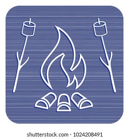 Zephyr on skewer icon. Vector illustration