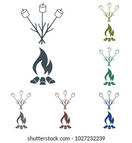 Zephyr on skewer icon. Vector illustration