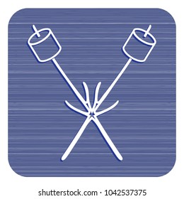Zephyr on skewer icon. Vector illustration