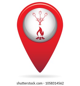 Zephyr on skewer icon. Vector illustration