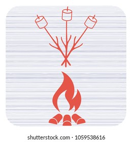 Zephyr on skewer icon. Vector illustration