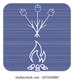 Zephyr on skewer icon. Vector illustration

