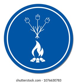 Zephyr on skewer icon. Vector illustration

