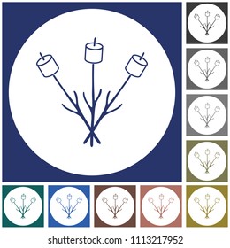 Zephyr on skewer icon. Vector illustration