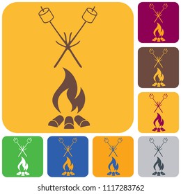 Zephyr on skewer icon. Vector illustration
