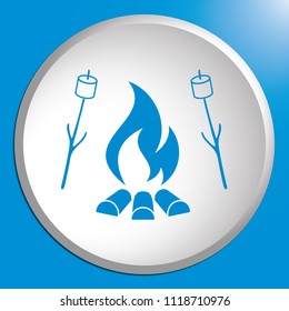 Zephyr on skewer icon. Vector illustration
